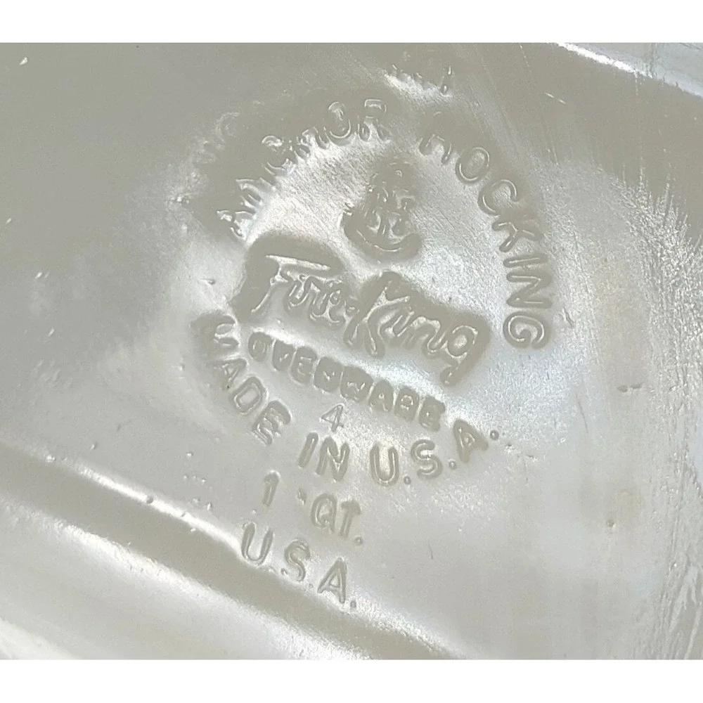 VINTAGE ANCHOR HOCKING Fire King Casserole # 441 Meadow Green‎ Loaf Pan 1 Qt